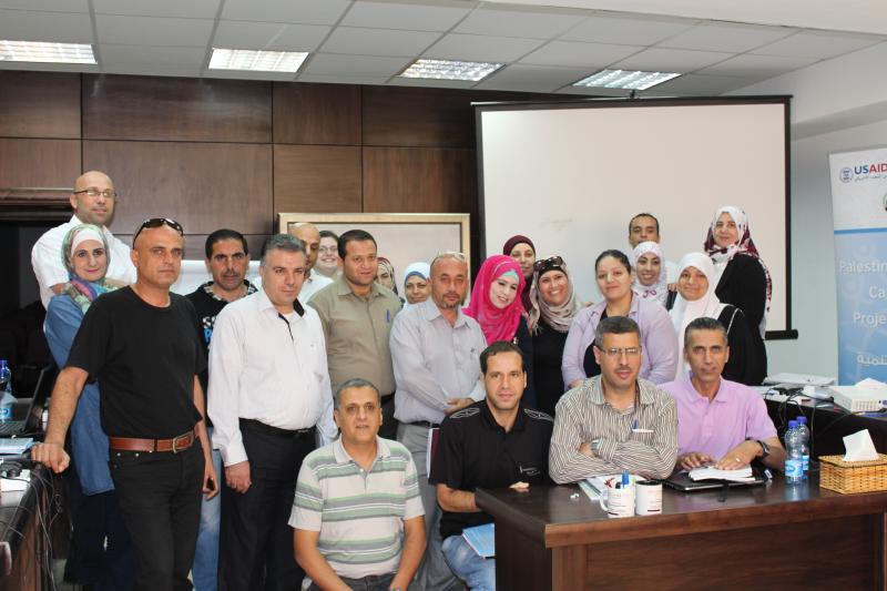 These Ministry of Health staff took part in the âAdvanced Searching Techniquesâ 3-day training in Ramallah, Palestine. Photo courtesy of Stephanie Brantley.